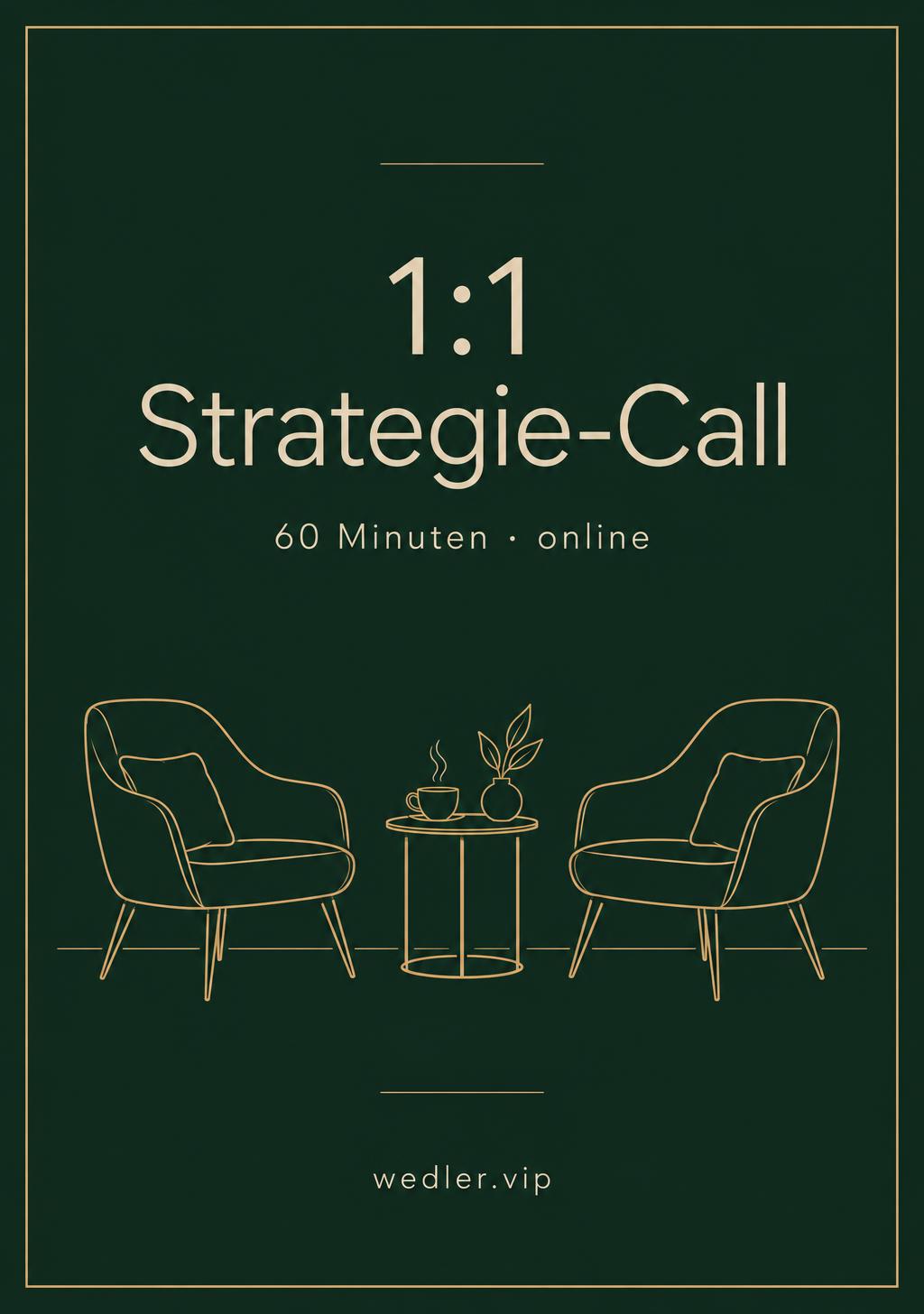Cover: 1:1 Strategie-Call (60 Min., online)